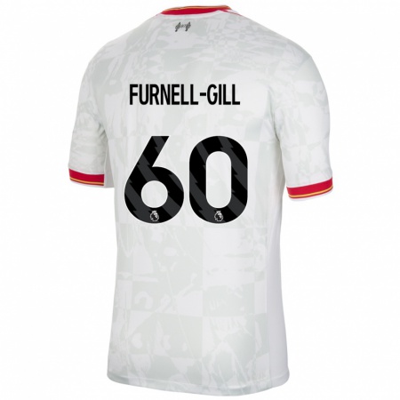 Kandiny Niño Camiseta Luca Furnell-Gill #60 Blanco Rojo Negro Equipación Tercera 2024/25 La Camisa Chile