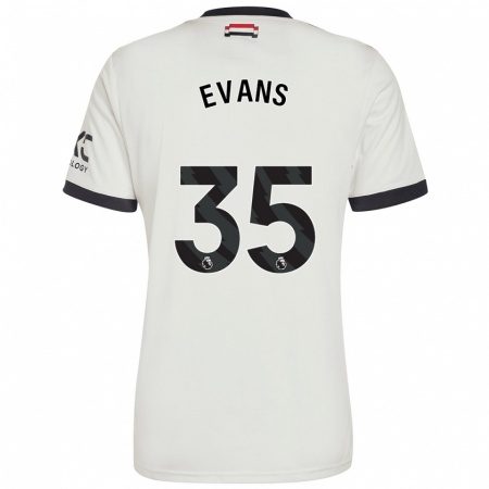 Kandiny Niño Camiseta Jonny Evans #35 Blanquecino Equipación Tercera 2024/25 La Camisa Chile