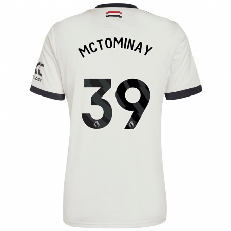 Kandiny Niño Camiseta Scott Mctominay #39 Blanquecino Equipación Tercera 2024/25 La Camisa Chile