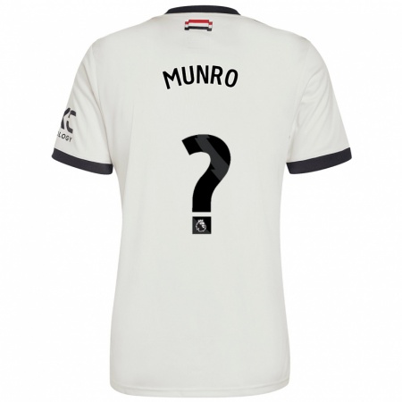 Kandiny Niño Camiseta Reece Munro #0 Blanquecino Equipación Tercera 2024/25 La Camisa Chile