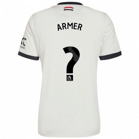 Kandiny Niño Camiseta Daniel Armer #0 Blanquecino Equipación Tercera 2024/25 La Camisa Chile