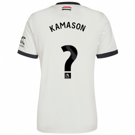 Kandiny Niño Camiseta Jaydan Kamason #0 Blanquecino Equipación Tercera 2024/25 La Camisa Chile