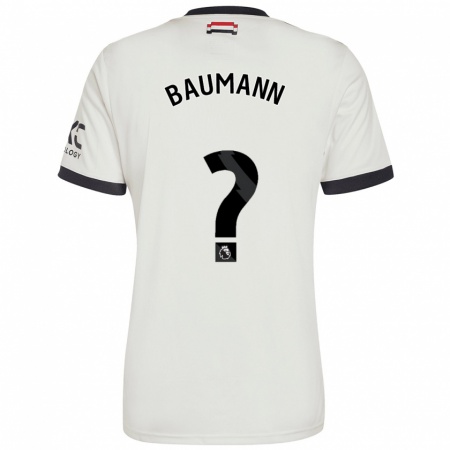 Kandiny Niño Camiseta Zach Baumann #0 Blanquecino Equipación Tercera 2024/25 La Camisa Chile