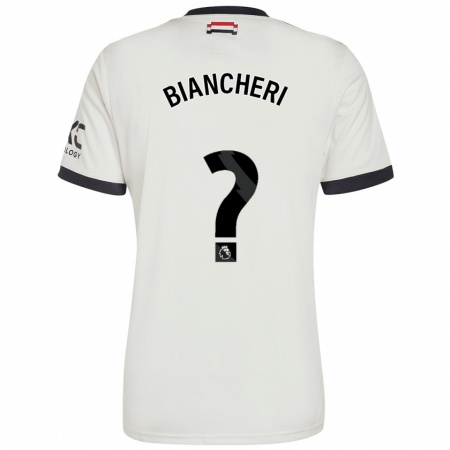 Kandiny Niño Camiseta Gabriele Biancheri #0 Blanquecino Equipación Tercera 2024/25 La Camisa Chile