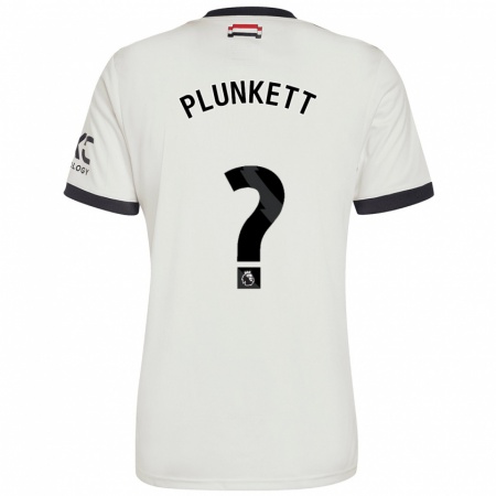 Kandiny Niño Camiseta Dante Plunkett #0 Blanquecino Equipación Tercera 2024/25 La Camisa Chile