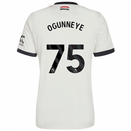 Kandiny Niño Camiseta Habeeb Ogunneye #75 Blanquecino Equipación Tercera 2024/25 La Camisa Chile