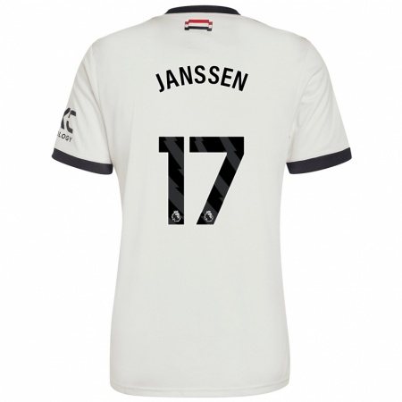 Kandiny Niño Camiseta Dominique Janssen #17 Blanquecino Equipación Tercera 2024/25 La Camisa Chile