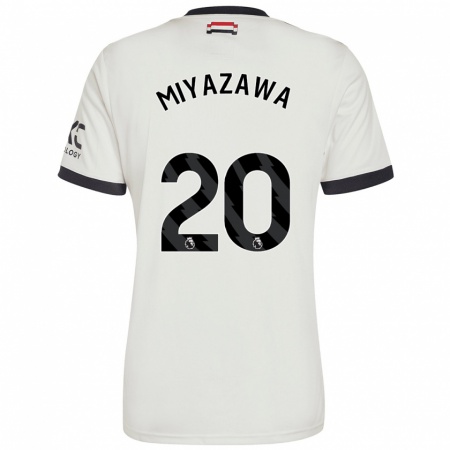 Kandiny Niño Camiseta Hinata Miyazawa #20 Blanquecino Equipación Tercera 2024/25 La Camisa Chile