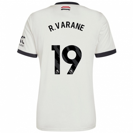 Kandiny Niño Camiseta Raphaël Varane #19 Blanquecino Equipación Tercera 2024/25 La Camisa Chile