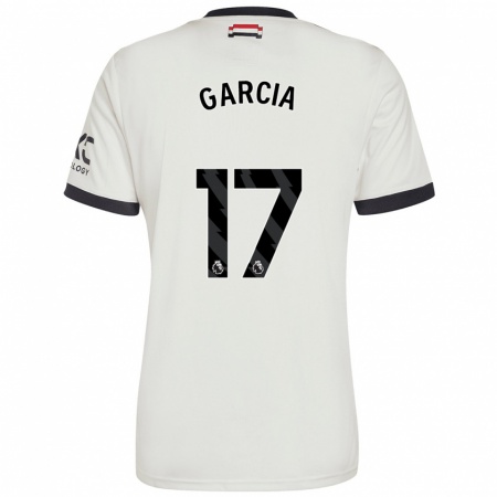 Kandiny Niño Camiseta Lucia Garcia #17 Blanquecino Equipación Tercera 2024/25 La Camisa Chile