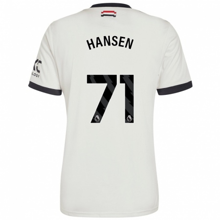 Kandiny Niño Camiseta Isak Hansen-Aaroen #71 Blanquecino Equipación Tercera 2024/25 La Camisa Chile