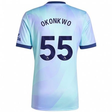 Kandiny Niño Camiseta Brian Okonkwo #55 Agua Equipación Tercera 2024/25 La Camisa Chile