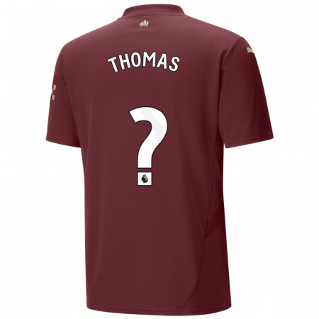 Kandiny Niño Camiseta Rhys Thomas #0 Granate Equipación Tercera 2024/25 La Camisa Chile