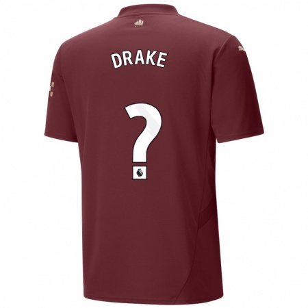 Kandiny Niño Camiseta Leke Drake #0 Granate Equipación Tercera 2024/25 La Camisa Chile