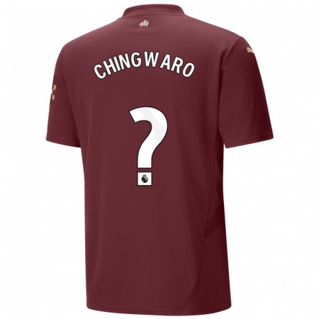 Kandiny Niño Camiseta Seth Chingwaro #0 Granate Equipación Tercera 2024/25 La Camisa Chile