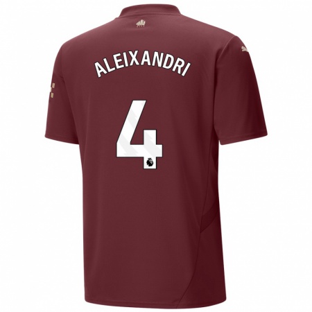 Kandiny Niño Camiseta Laia Aleixandri #4 Granate Equipación Tercera 2024/25 La Camisa Chile