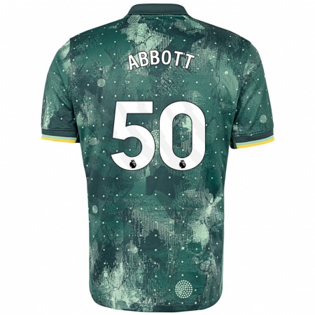 Kandiny Niño Camiseta George Abbott #50 Verde Menta Equipación Tercera 2024/25 La Camisa Chile