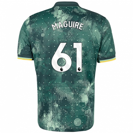 Kandiny Niño Camiseta Aaron Maguire #61 Verde Menta Equipación Tercera 2024/25 La Camisa Chile