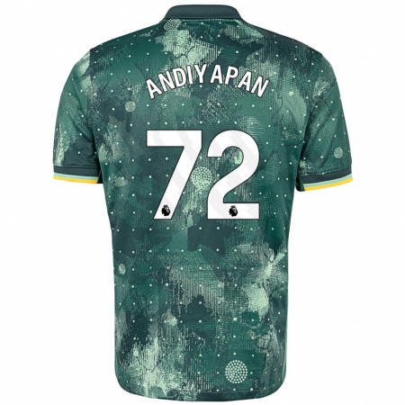 Kandiny Niño Camiseta William Andiyapan #72 Verde Menta Equipación Tercera 2024/25 La Camisa Chile