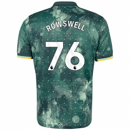 Kandiny Niño Camiseta James Rowswell #76 Verde Menta Equipación Tercera 2024/25 La Camisa Chile