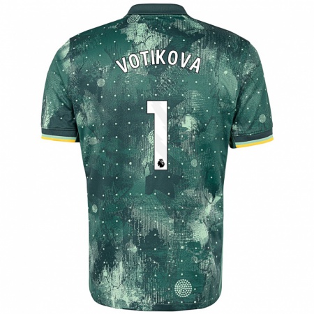 Kandiny Niño Camiseta Barbora Votíková #1 Verde Menta Equipación Tercera 2024/25 La Camisa Chile