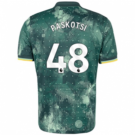 Kandiny Niño Camiseta Maksim Paskotsi #48 Verde Menta Equipación Tercera 2024/25 La Camisa Chile