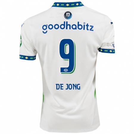 Kandiny Niño Camiseta Luuk De Jong #9 Blanco Azul Oscuro Equipación Tercera 2024/25 La Camisa Chile