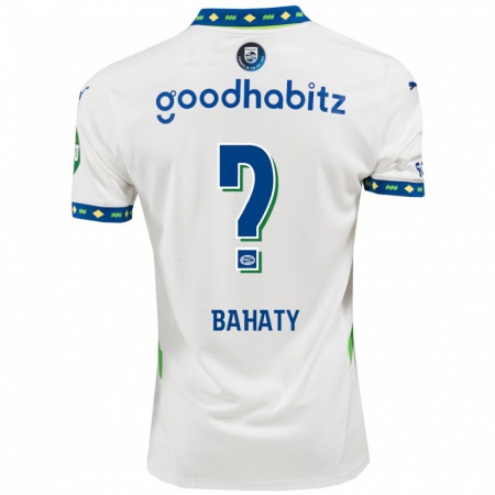 Kandiny Niño Camiseta Manuel Bahaty #0 Blanco Azul Oscuro Equipación Tercera 2024/25 La Camisa Chile