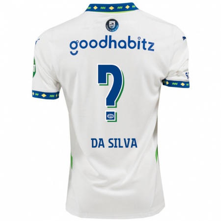 Kandiny Niño Camiseta Aston Da Silva #0 Blanco Azul Oscuro Equipación Tercera 2024/25 La Camisa Chile