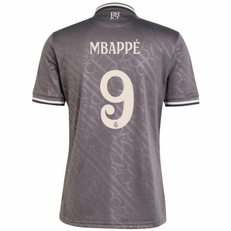 Kandiny Niño Camiseta Kylian Mbappé #9 Carbón Equipación Tercera 2024/25 La Camisa Chile