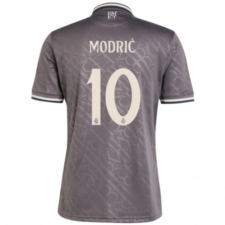 Kandiny Niño Camiseta Luka Modric #10 Carbón Equipación Tercera 2024/25 La Camisa Chile