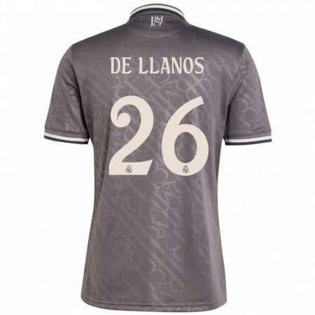 Kandiny Niño Camiseta Hugo De Llanos #26 Carbón Equipación Tercera 2024/25 La Camisa Chile