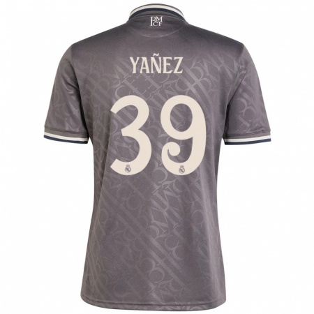 Kandiny Niño Camiseta Daniel Yañez #39 Carbón Equipación Tercera 2024/25 La Camisa Chile