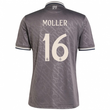 Kandiny Niño Camiseta Caroline Møller #16 Carbón Equipación Tercera 2024/25 La Camisa Chile