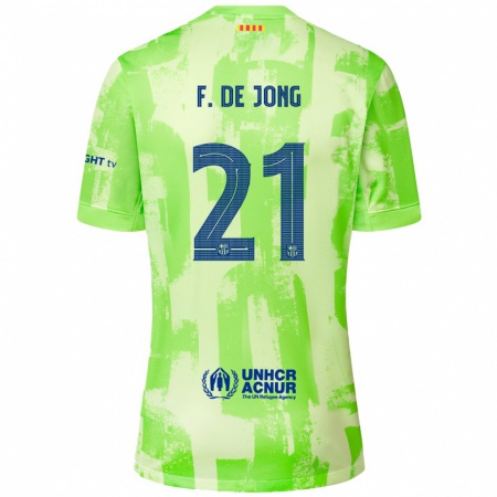 Kandiny Niño Camiseta Frenkie De Jong #21 Lima Equipación Tercera 2024/25 La Camisa Chile