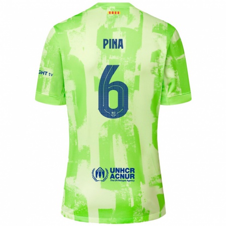 Kandiny Niño Camiseta Clàudia Pina #6 Lima Equipación Tercera 2024/25 La Camisa Chile