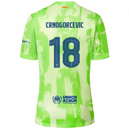 Kandiny Niño Camiseta Ana-Maria Crnogorcevic #18 Lima Equipación Tercera 2024/25 La Camisa Chile