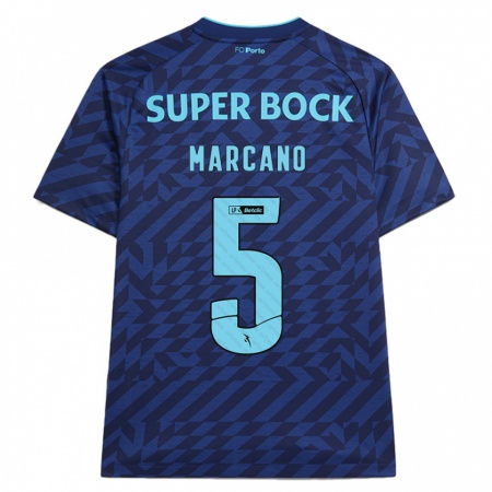 Kandiny Niño Camiseta Iván Marcano #5 Azul Marino Equipación Tercera 2024/25 La Camisa Chile