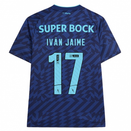 Kandiny Niño Camiseta Iván Jaime #17 Azul Marino Equipación Tercera 2024/25 La Camisa Chile