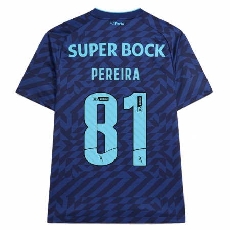 Kandiny Niño Camiseta Martim Pereira #81 Azul Marino Equipación Tercera 2024/25 La Camisa Chile