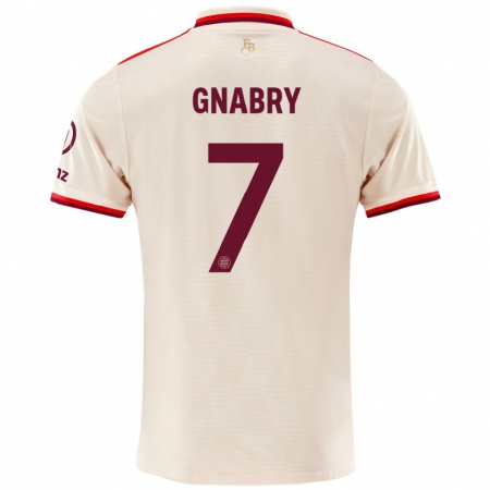 Kandiny Niño Camiseta Serge Gnabry #7 Lino Equipación Tercera 2024/25 La Camisa Chile