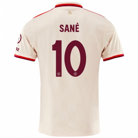 Kandiny Niño Camiseta Leroy Sané #10 Lino Equipación Tercera 2024/25 La Camisa Chile