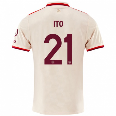 Kandiny Niño Camiseta Hiroki Ito #21 Lino Equipación Tercera 2024/25 La Camisa Chile