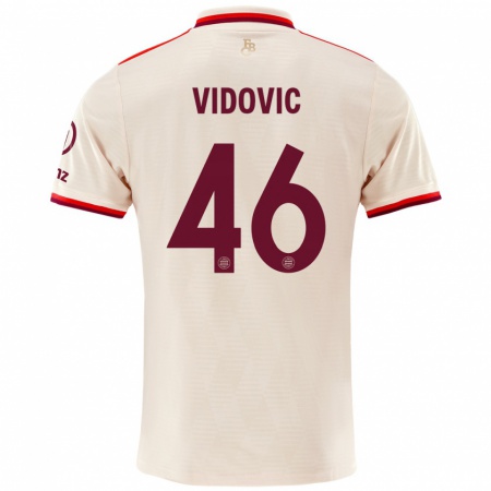 Kandiny Niño Camiseta Gabriel Vidovic #46 Lino Equipación Tercera 2024/25 La Camisa Chile