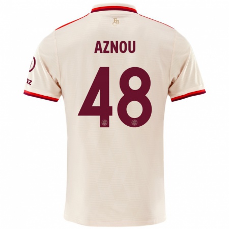 Kandiny Niño Camiseta Adam Aznou #48 Lino Equipación Tercera 2024/25 La Camisa Chile