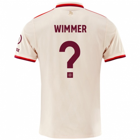 Kandiny Niño Camiseta Benedikt Wimmer #0 Lino Equipación Tercera 2024/25 La Camisa Chile