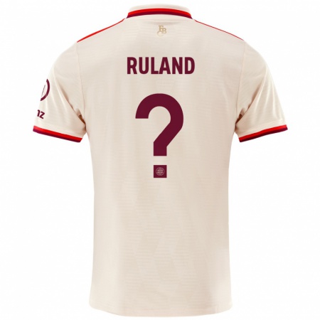 Kandiny Niño Camiseta Leonard Ruland #0 Lino Equipación Tercera 2024/25 La Camisa Chile