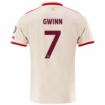 Kandiny Niño Camiseta Giulia Gwinn #7 Lino Equipación Tercera 2024/25 La Camisa Chile