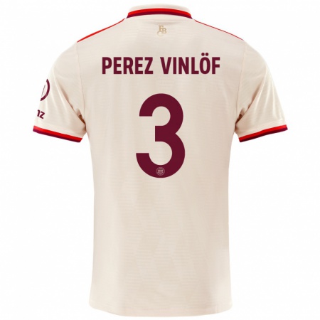 Kandiny Niño Camiseta Matteo Perez Vinlöf #3 Lino Equipación Tercera 2024/25 La Camisa Chile