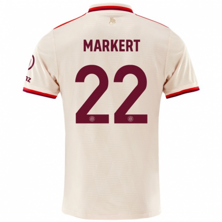 Kandiny Niño Camiseta Leon Markert #22 Lino Equipación Tercera 2024/25 La Camisa Chile